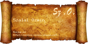 Szalai Ozmin névjegykártya